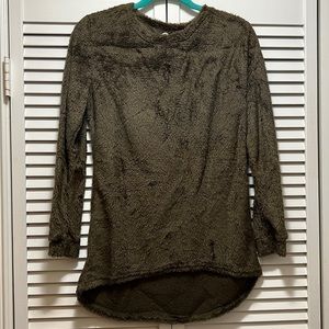 Green faux fur sweater